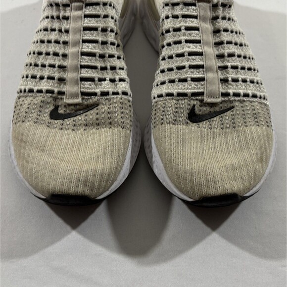 NIKE React Phantom Run FK 2 Flyknit Sail White Black Bone Shoes DV2139 100 Sz 11 main image 9